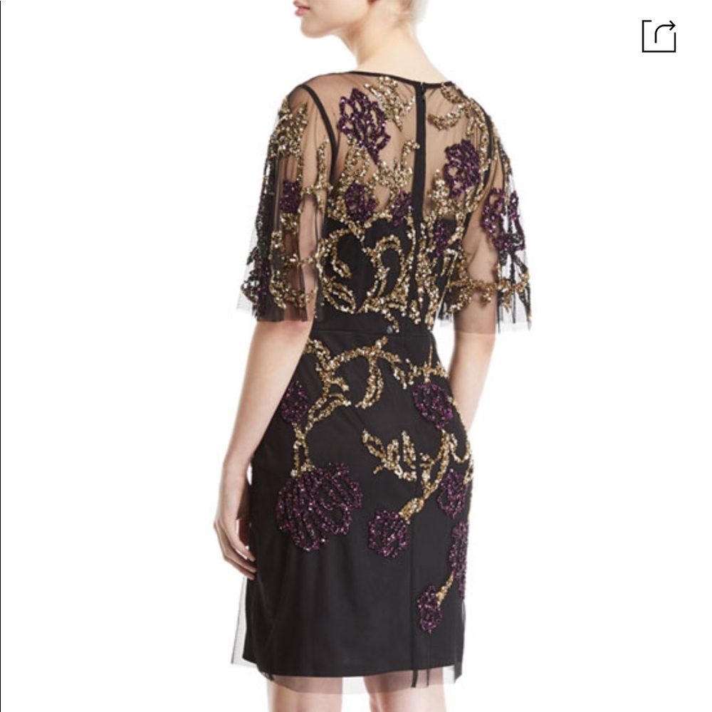 Aidan Mattox Sequin Beaded Cocktail Dress